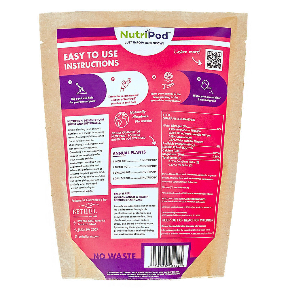 NutriPod® Annual Plant Nutrition packaging